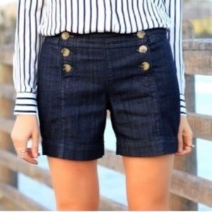Level 99 dark denim sailor shorts, size 25
